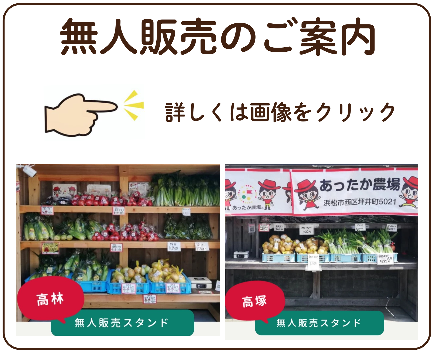 野菜の販売スケジュール